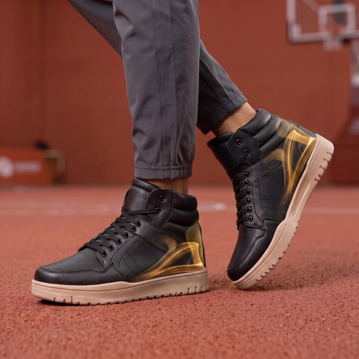 BXXY Mens 9 CM Hidden Height Increasing High Top Sneakers