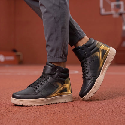 BXXY Mens 9 CM Hidden Height Increasing High Top Sneakers