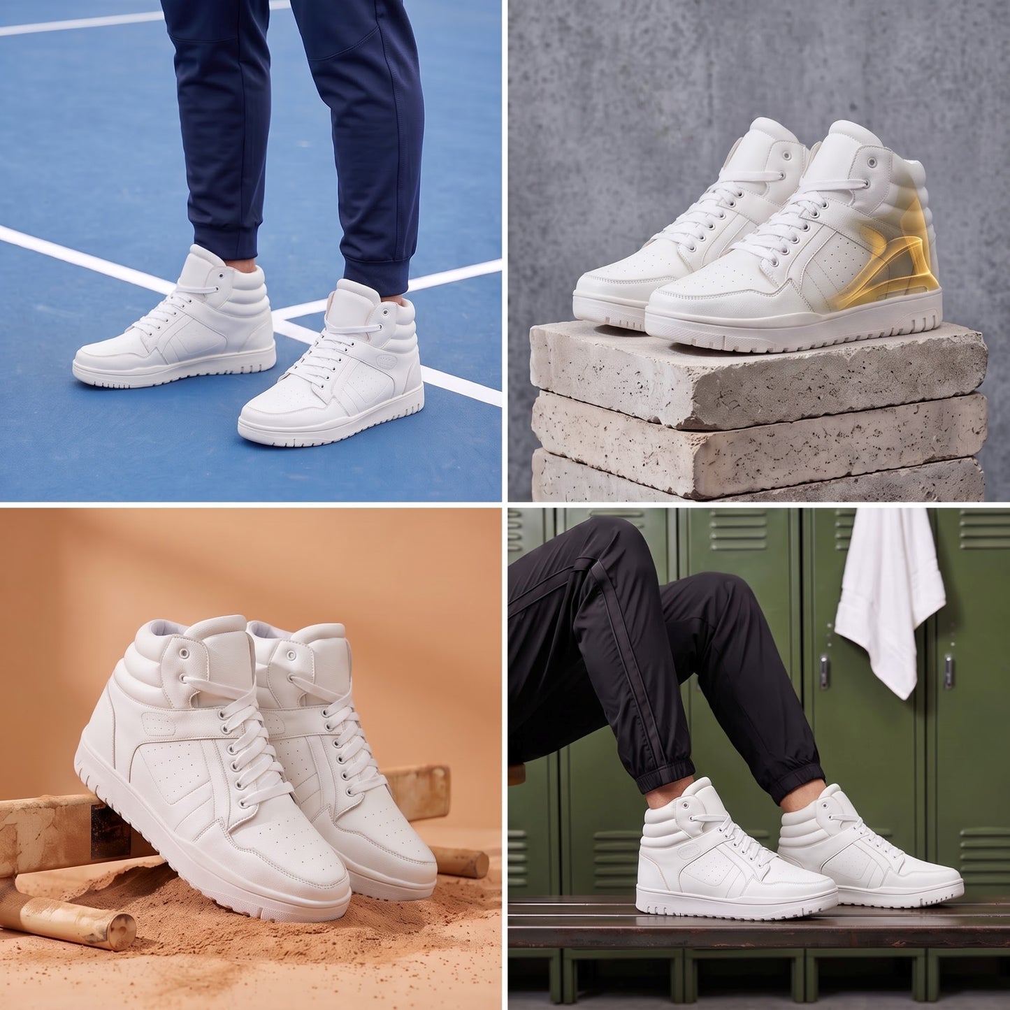 BXXY Mens 9 CM Hidden Height Increasing High Top Sneakers