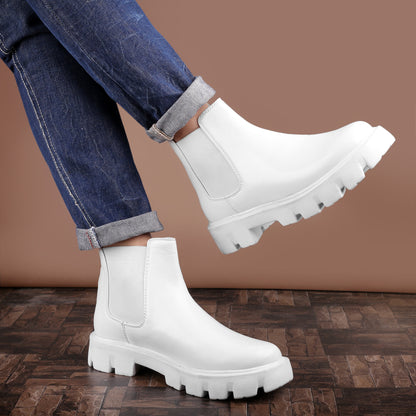 Bxxy's Faux Leather Slip-on Boots for Men