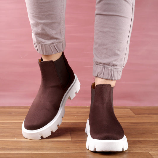 Men's Suede Chelsea Slip-on Boots