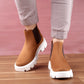 Bxxy Men's Suede Material Casual Chelsea Slip-On Boots