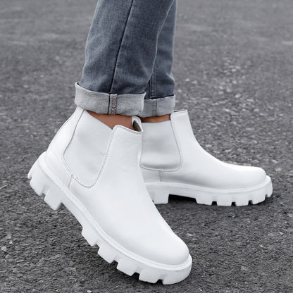 Bxxy's Faux Leather Slip-on Boots for Men