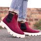 Bxxy Men's Suede Material Casual Chelsea Slip-On Boots
