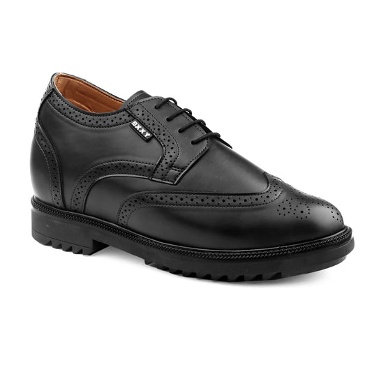 Brogue Lace-up Shoes Black - 3.5 Inches (9CM)
