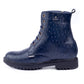 Bxxy's 4 inches Hidden Height Increasing Crocodile Textured Vegan Leather Lace-up Ankle Boots for Men