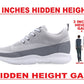 Bxxy Men's 3 Inch Hidden Height Increasing Stylish Casual Sports Lace-Up Shoes