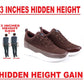 BXXY Men's 3 Inch Hidden Height Increasing Stylish Casual Sports Lace-Up Shoes with Eva Sole.