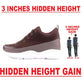 Bxxy Men's 3 Inch Hidden Height Increasing Stylish Casual Sports Lace-Up Shoes