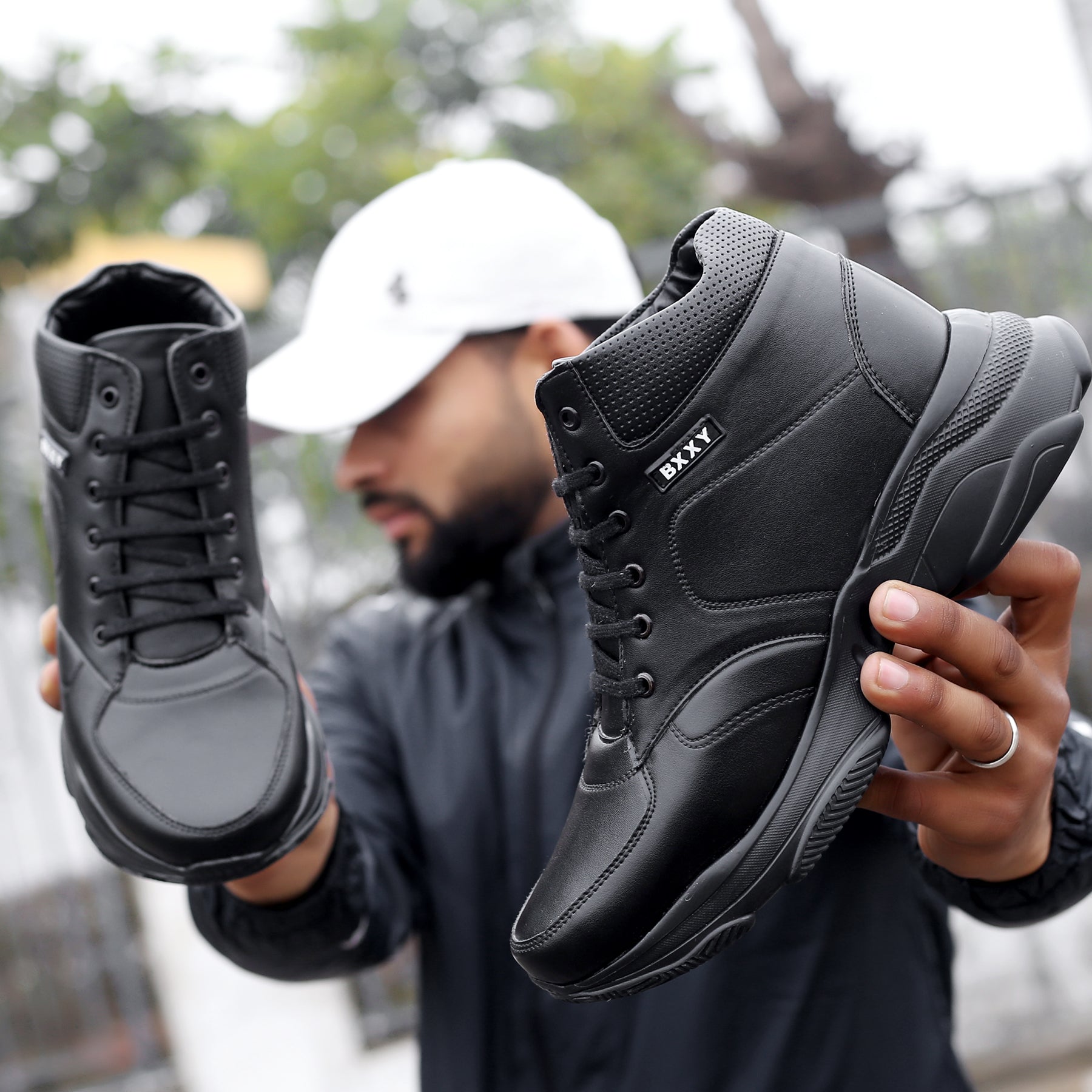 Bxxy s 3 Inch Hidden Height Increasing Elevator Lace up Boots for Men