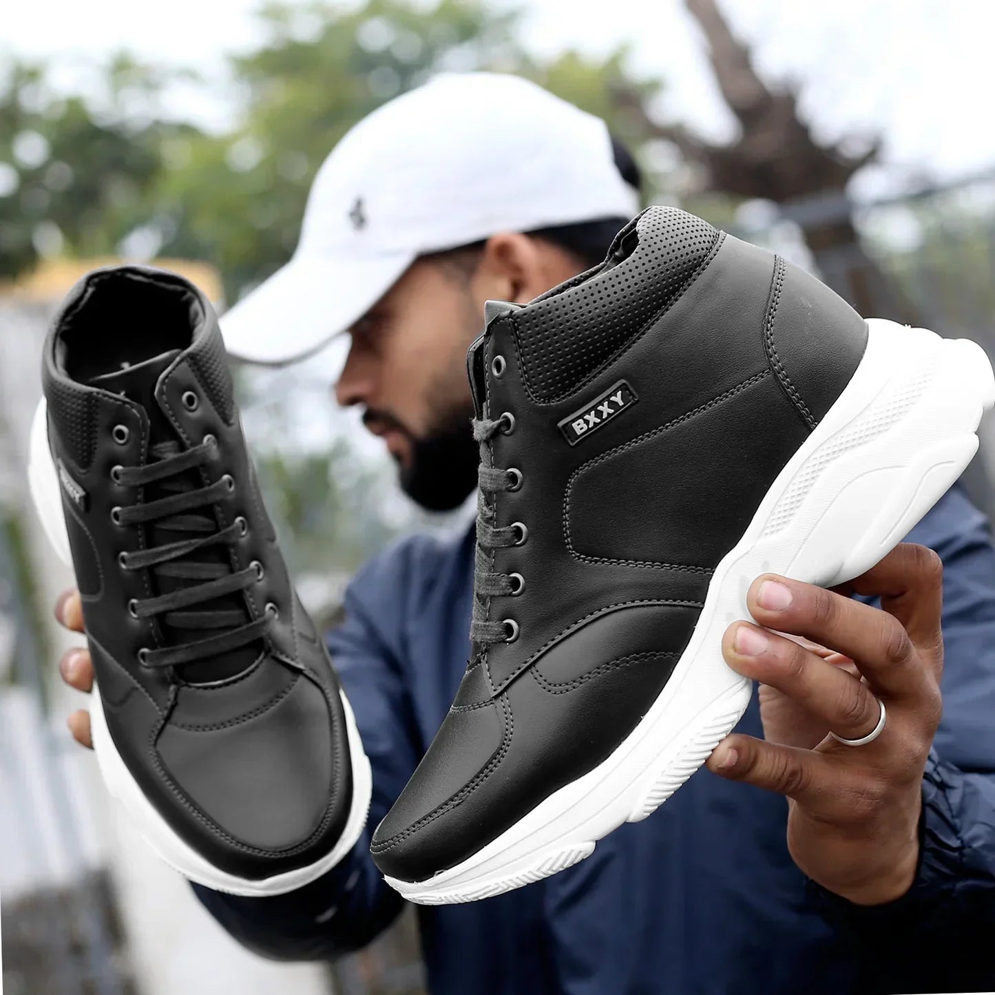 Men s 3 Inch Hidden Height Increasing Stylish Lace up Boots