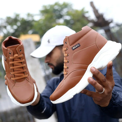 Bxxy's 3 Inch Hidden Height Increasing Elevator Lace-up Shoes for Men