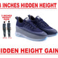 BXXY Men's 3 Inch Hidden Height Increasing Casual Sports Lace-Up Shoes with Airmix Sole.
