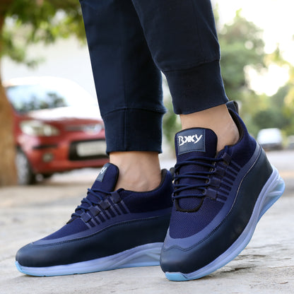 BXXY Men's 3 Inch Hidden Height Increasing Casual Sports Lace-Up Shoes with Airmix Sole.