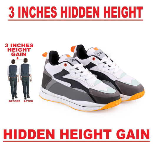 Men's 3 Inch Hidden Height Increasing High-end Fashion Comfortable Lace-up Shoes