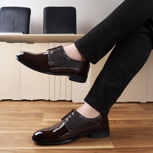 Men's High End Fashionable Premium Office Wear Lace-up Shoes