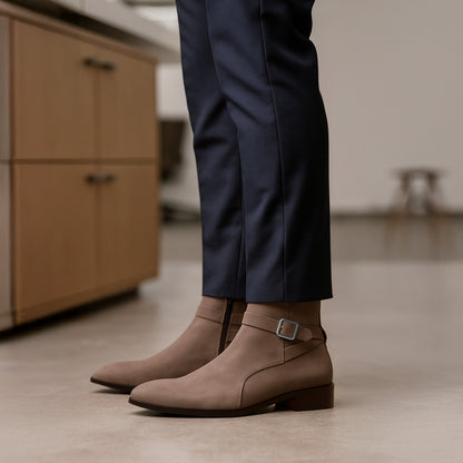 Height Boosting Men’s Boots – 4.5 CM Heel Fashion Ankle Shoes