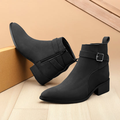 Height Boosting Men’s Boots – 4.5 CM Heel Fashion Ankle Shoes