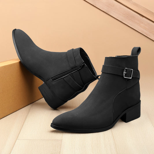 Height Boosting Men’s Boots – 4.5 CM Heel Fashion Ankle Shoes