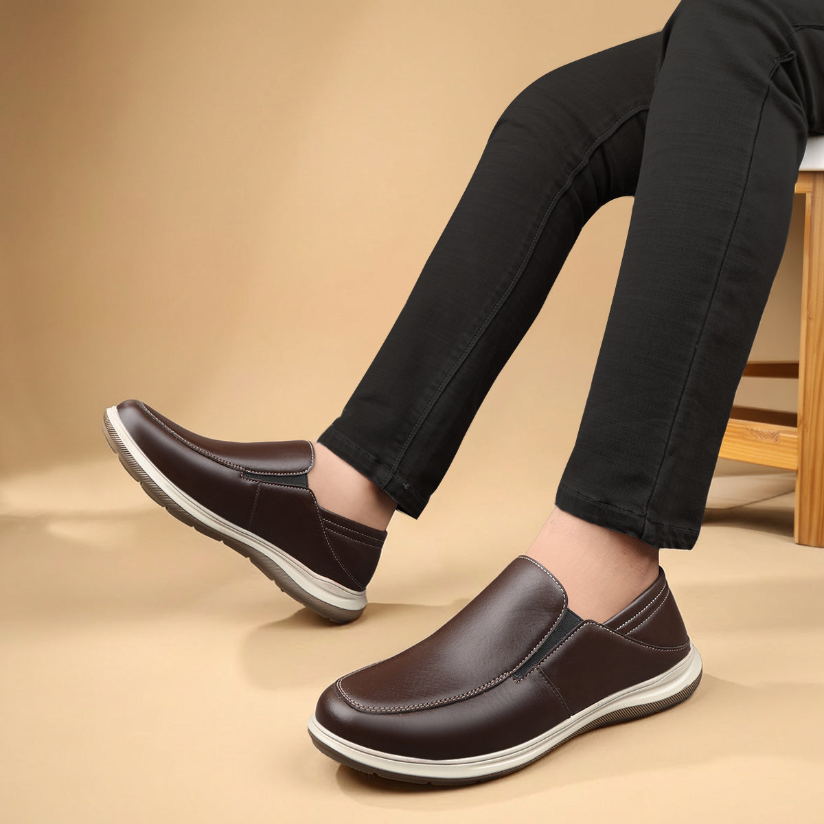 Men’s Premium Faux Leather Slip-On Shoes