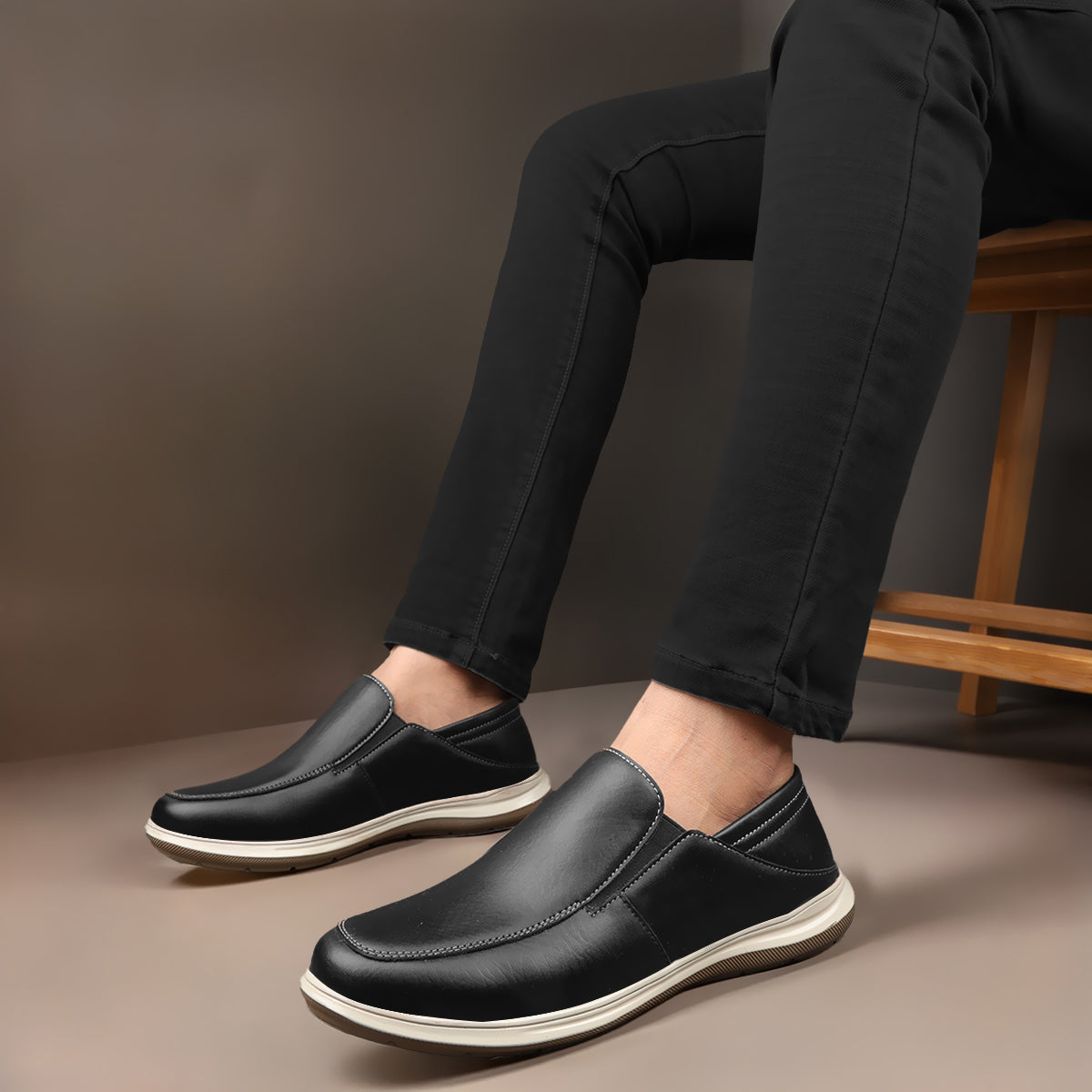 Men’s Premium Faux Leather Slip-On Shoes