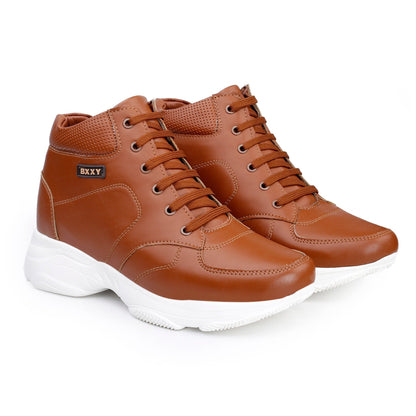 Bxxy's 3 Inch Hidden Height Increasing Elevator Lace-up Shoes for Men