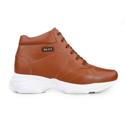 Bxxy's 3 Inch Hidden Height Increasing Elevator Lace-up Shoes for Men