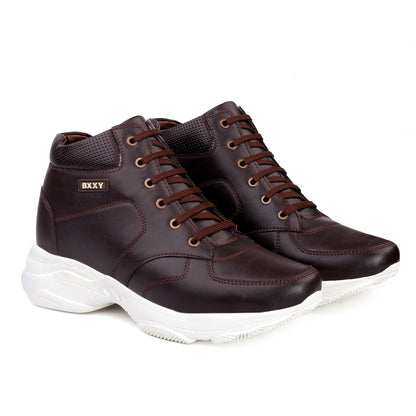 Bxxy's 3 Inch Hidden Height Increasing Elevator Lace-up Shoes for Men