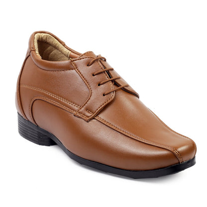 Bxxy's Men's 3 Inches Elevator Vegan Leather Premium Lace-up Shoes