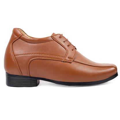 Bxxy's 3 Inches Hidden Height Classic Party Wear Lace-up Shoes for Men