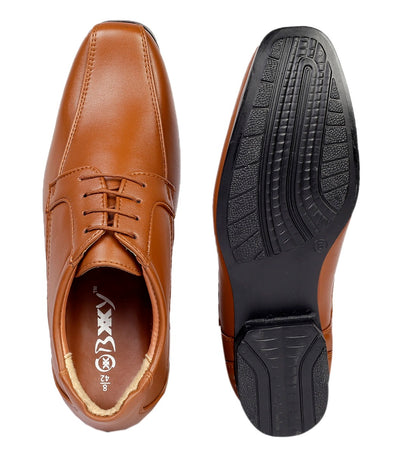 Bxxy's 3 Inches Hidden Height Vegan Leather Premium Lace-up Shoes