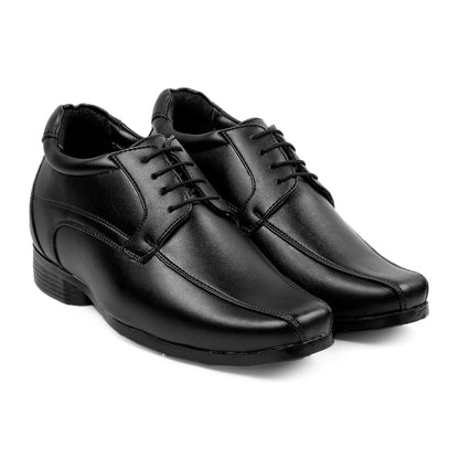 Bxxy's 3 Inches Hidden Height Vegan Leather Premium Lace-up Shoes