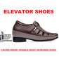 Bxxy's 3 Inch Hidden Height Increasing Elevator Roman Vegan Leather Sandals for Men