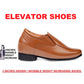 BXXY Men's Hidden Height Increasing Faux Leather Formal Moccasin Slip-on Elevator Shoes