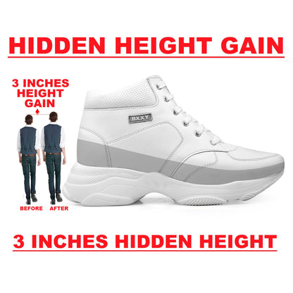 Bxxy's 3 Inch Hidden Height Increasing Elevator Lace-up Boots for Men