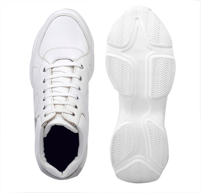 Lace-Up Boots White - 3 Inches (7.62CM)