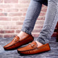 Men's Faux Leather Buckle Designer Loafers Shoes