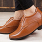 Bxxy's Faux Leather Semi Suede Classic Party Wear Lace-up Shoes for Men