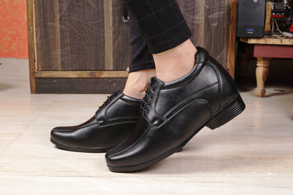 Men's 3 Inches Hidden Height Increasing Lace-up Wedding Wear Shoes
