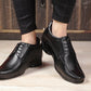 Bxxy's Faux Leather Semi Suede Classic Party Wear Lace-up Shoes for Men