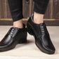 Bxxy's Faux Leather Semi Suede Classic Party Wear Lace-up Shoes for Men