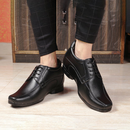 Mens 3 Inches Hidden Height Elevator Partywear Lace up Formal Shoes