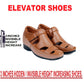 Bxxy's 3 Inch Hidden Height Increasing Elevator Faux Leather Sandals for Men