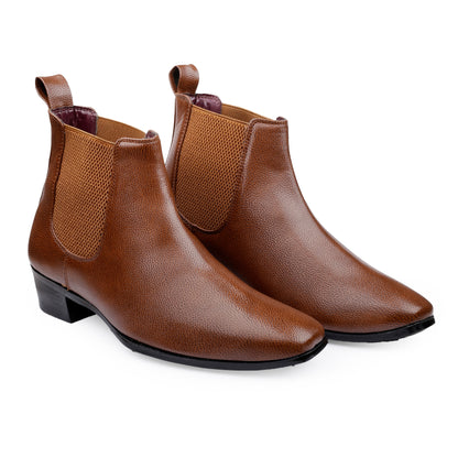 Men's Chelsea Boots WITH 2 Inches Heel Height Gain