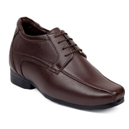 Bxxy's Men's 3 Inches Elevator Vegan Leather Premium Lace-up Shoes