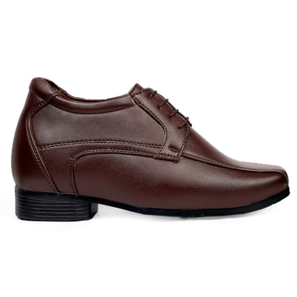 Bxxy's 3 Inches Hidden Height Classic Party Wear Lace-up Shoes for Men