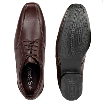Bxxy's 3 Inches Hidden Height Vegan Leather Premium Lace-up Shoes