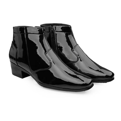 Men's Formal Elevator Boots – Add 5 to 6 cm (2") Height – High Heel Patent Leather Shoes
