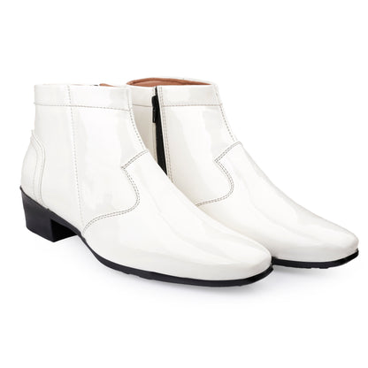 Men's Formal Elevator Boots – Add 5 to 6 cm (2") Height – High Heel Patent Leather Shoes