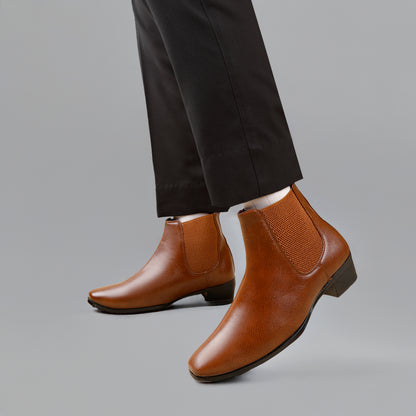 Men's Chelsea Boots WITH 2 Inches Heel Height Gain